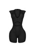 Clara Knit Deep V Neck Ribbed Romper